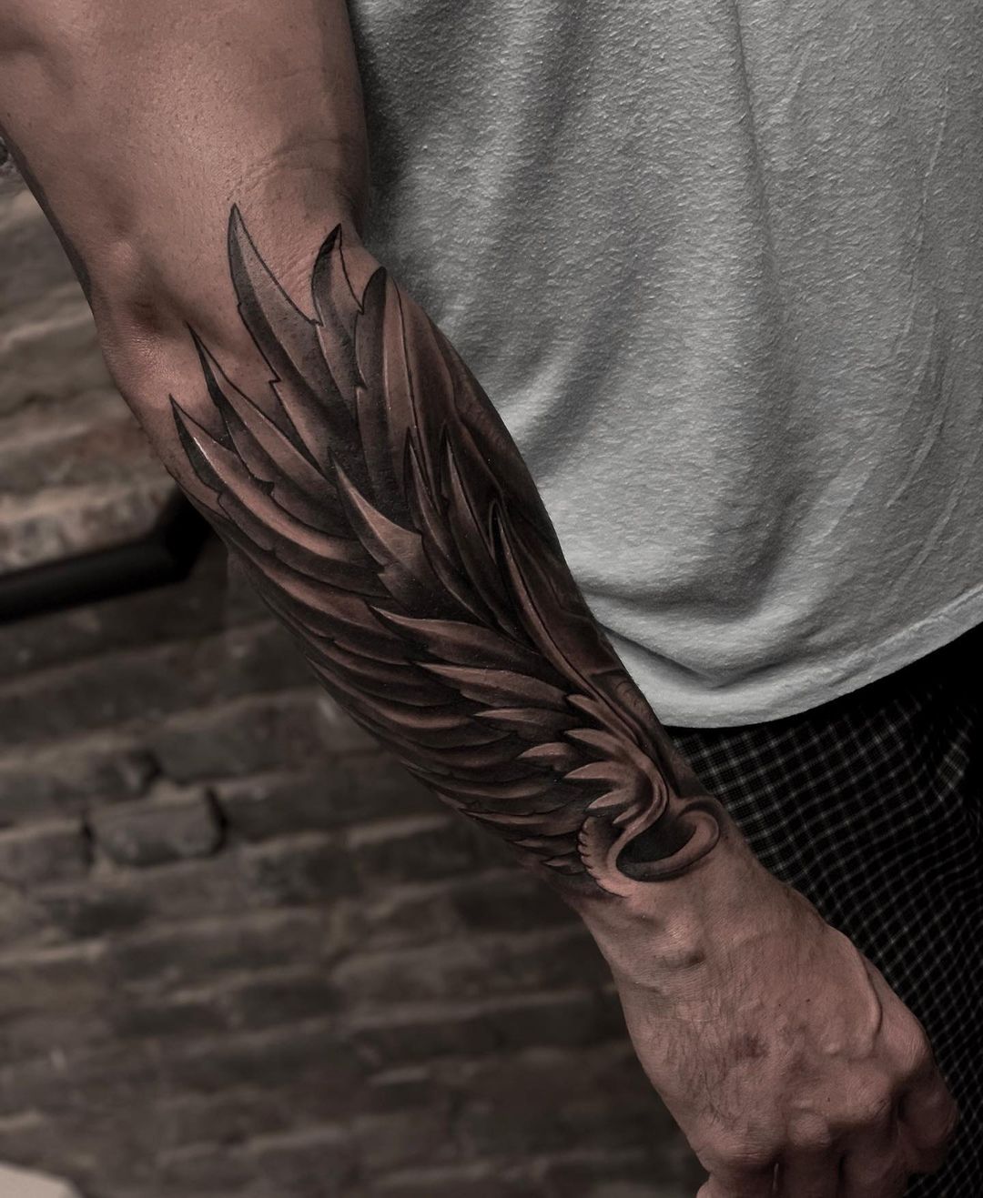 tattoos body art angel wing rose large 8.25